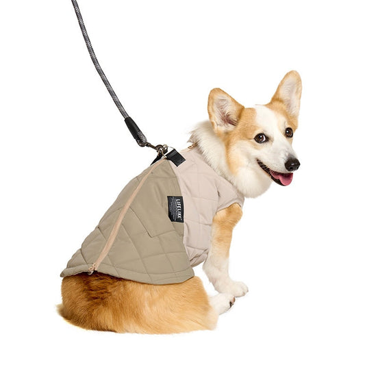 雙色菱格外套背帶