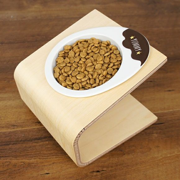 日本製木框寵物碗餐組