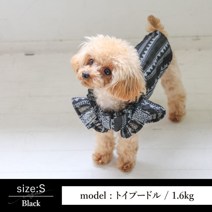 日製刺繡荷葉邊寵物上衣