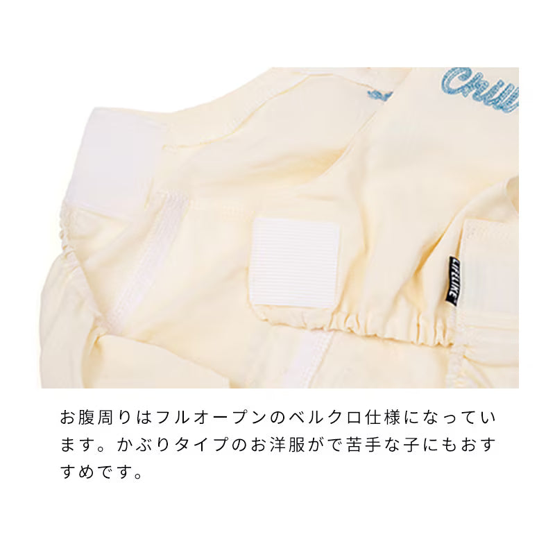 夏日海風刺繡吊帶褲 魔鬼氈設計