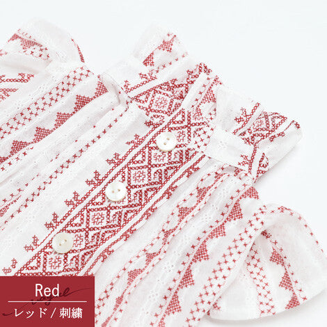 日製刺繡荷葉邊寵物上衣