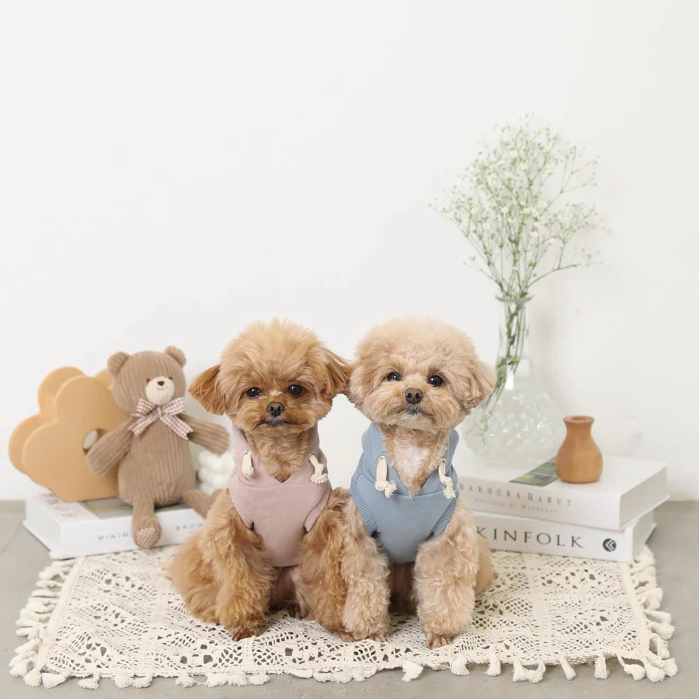 三隻小熊刺繡連帽無袖上衣