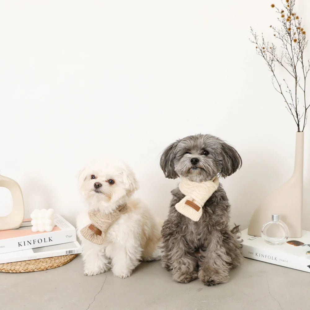 羊絨混合編織圍巾