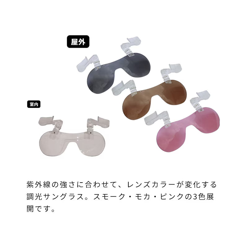 可夾式感光變色抗UV太陽眼鏡