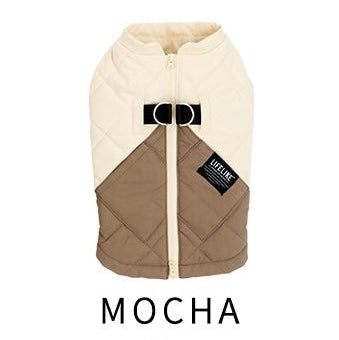 雙色菱格外套背帶