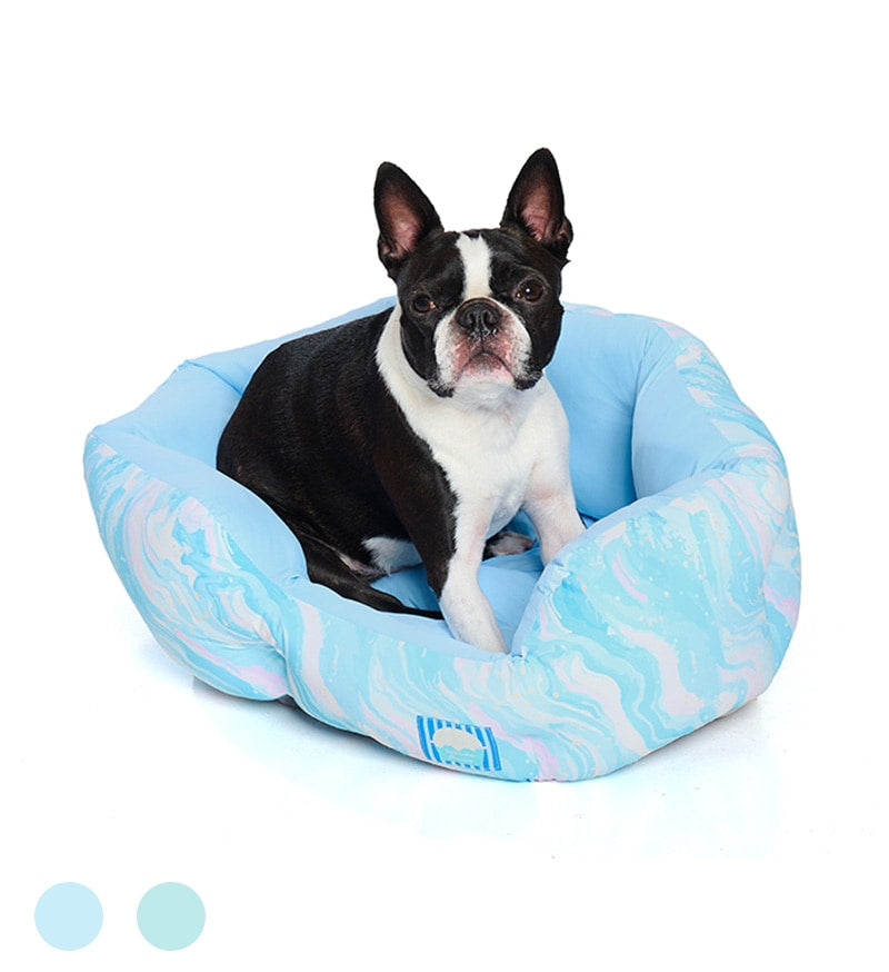 冰淇淋漸層紋涼感圓形寵物床