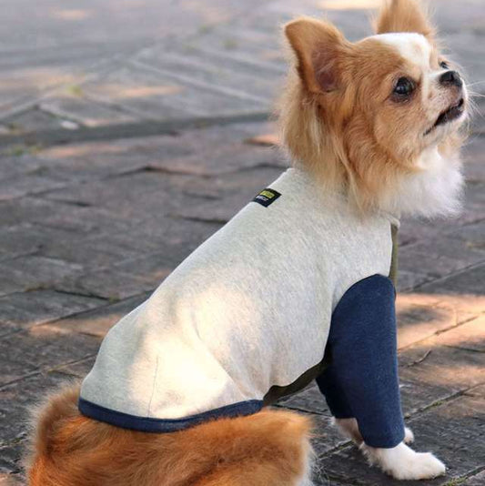 柔感拼色高領長袖寵物服