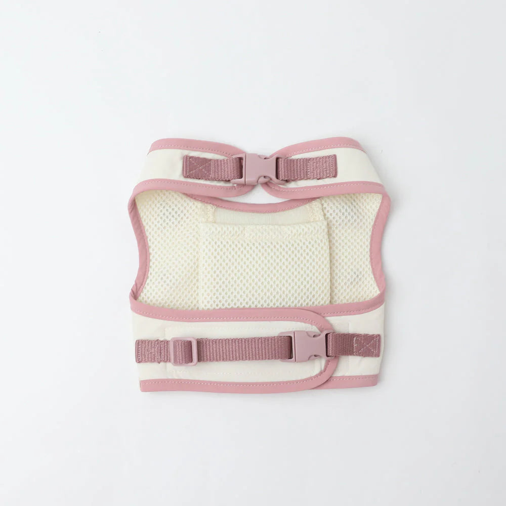 草莓刺繡胸背帶＋牽繩SET